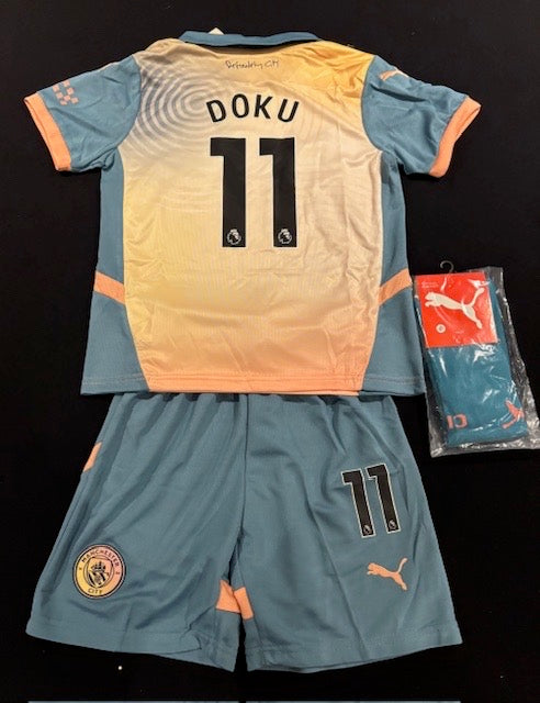 Manchester City Special Edition kids Jersey 24-25 DOKU NO.11