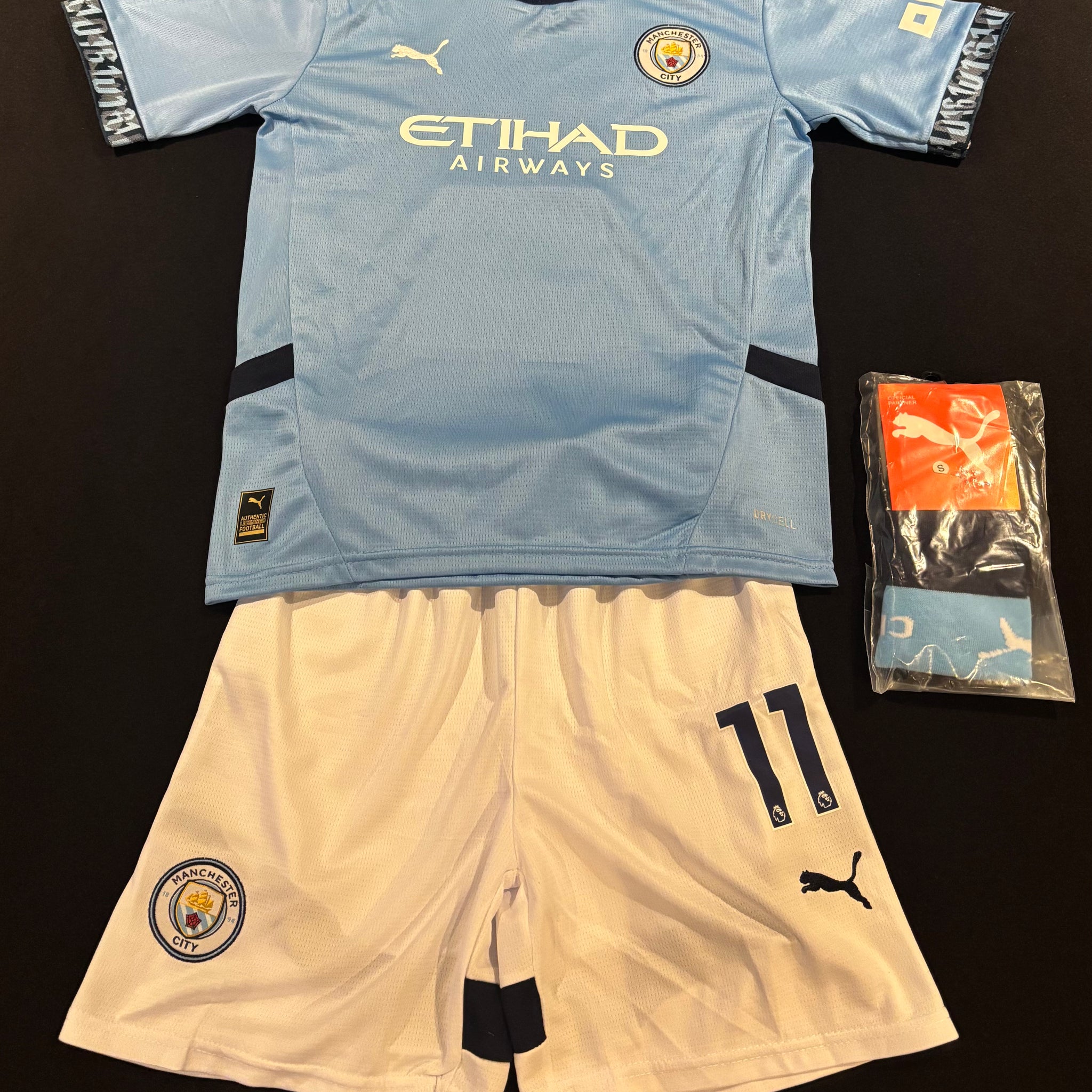 Manchester City Home Football Kids Kit 24/25 DOKU