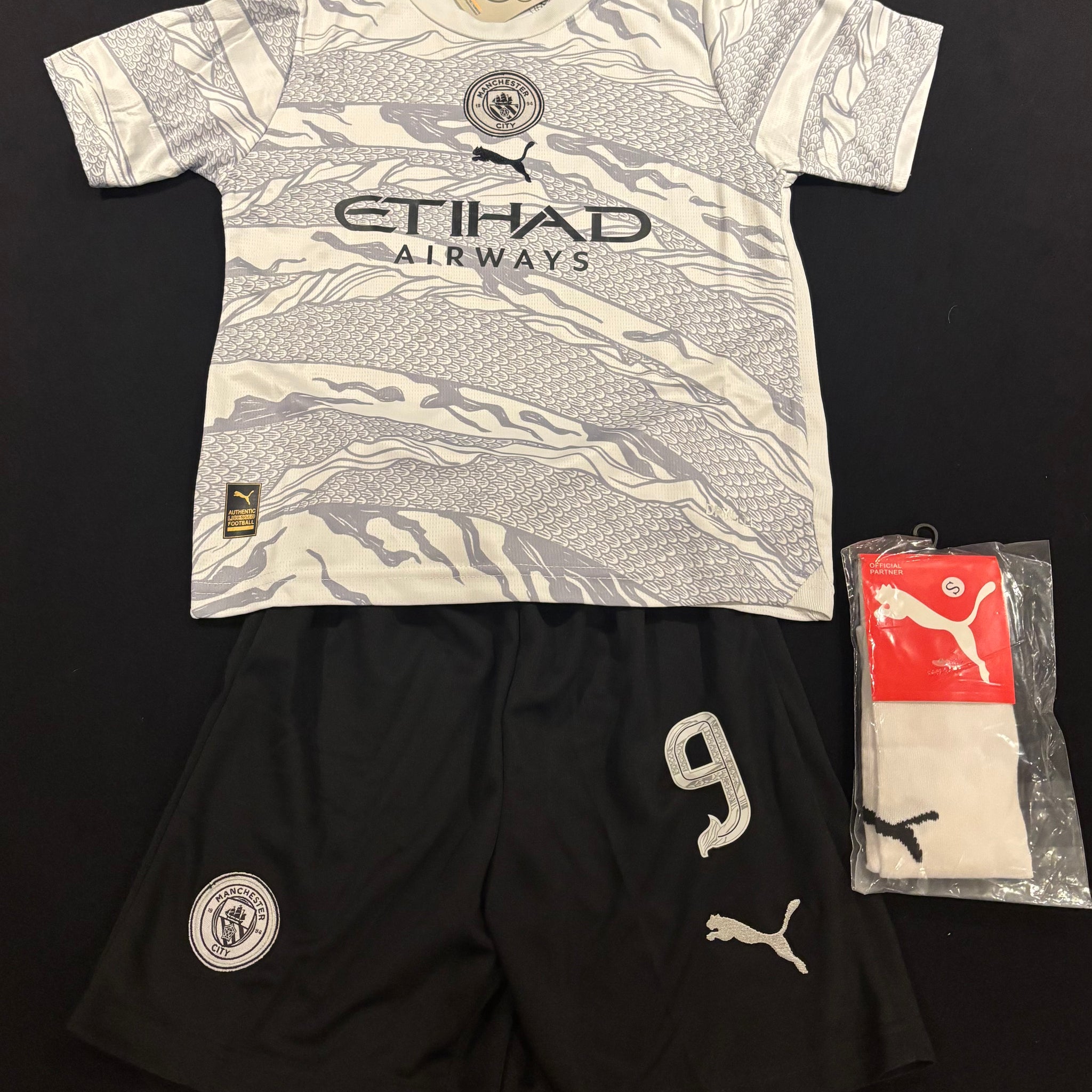 Manchester City Fourth Football Kids Kit 24/25 HAALAND