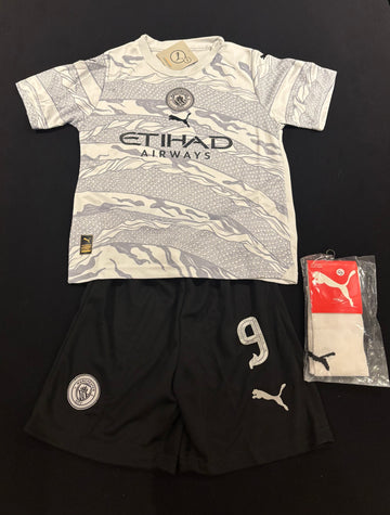 Manchester City Fourth Football Kids Kit 24/25 HAALAND