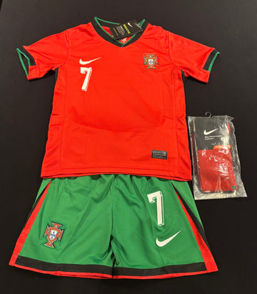 Portugal Youth Home Full Kit 2024 RONALDO